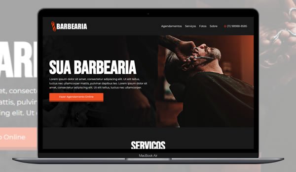 Site para Barbearia com agendamento