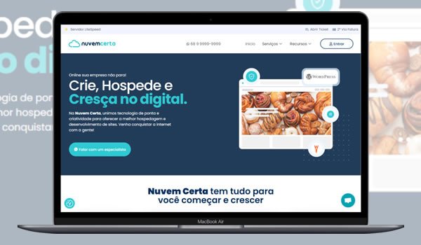 Template tema hospedagem de site
