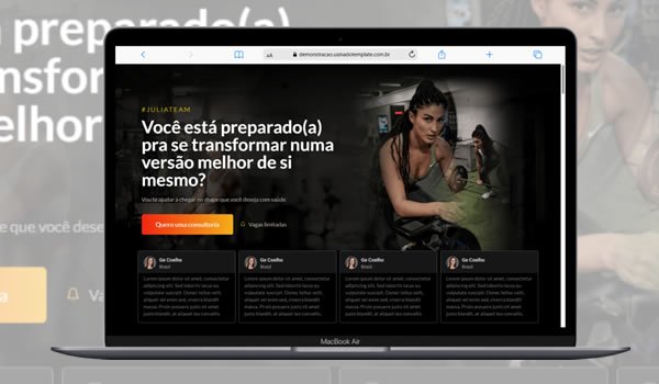 Landingpage para personal trainer 2